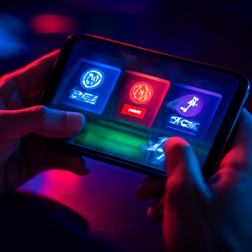 game gamble sports menu on Android screen
